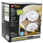Wholesale - 4pk 3" Rec Lighting Kit White (754257) UTILITECH C/P 2, UPC: 022011654348